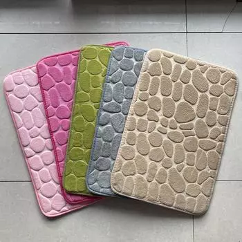 Нескользящий коврик для ванной, утолщенный коврик для пола в ванной, прочный коврик для пола в ванной синий