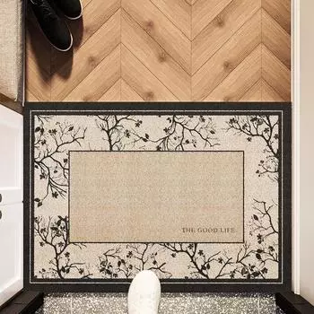 Нескользящий коврик для входной двери из ПВХ в стиле ретро, элегантные напольные коврики из шелка, для прихожей, крыльца, прихожей, домашнего декора, пылеудаляющие коврики для двери 40x60cm