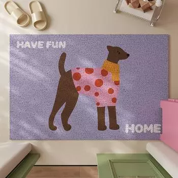 Нескользящий коврик для входной двери из ПВХ, коврики для щенков, шелковые петли, для прихожей, крыльца, прихожей, декор для дома, пылеудаляющий коврик для двери, подкладка для ног 40x60cm фиолетовый