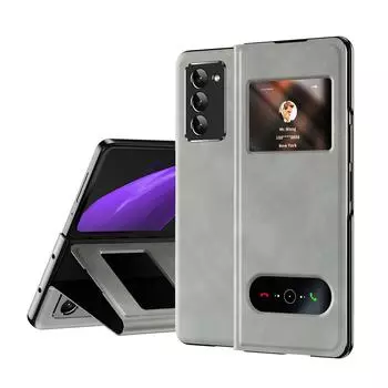 Нескользящий кожаный чехол с защитой от падения для Samsung Galaxy Z Fold4 5g Fold3 Fold2 Fold4 Fold 4 2 Zfold4 Fold 3, чехол с полным покрытием for Samsung Z Fold 3 синий