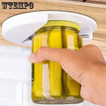 Нескользящий круглый консервный нож Скрытый открывалка для бутылок под кухонным шкафом Консервный нож под столом Bottle opener белый