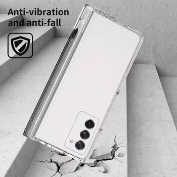 Нескользящий модный чехол-сумка для телефона S Pen для Samsung Galaxy Z Fold2 Fold 2 5g Fold4 Fold3 Fold 4 3 Zfold2 S Pen, пленка из закаленного стекла for Samsung Z Fold 2 чистый