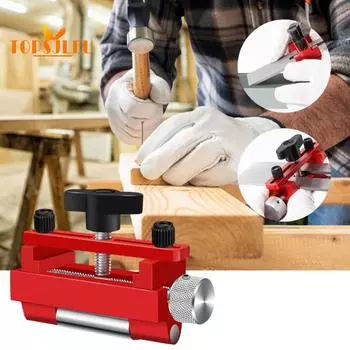 Нескользящий направляющий инструмент для хонингования, короткие долота и рубанки для деревообработки, точилка для фрез с фиксированным углом, бесшумное плавное перемещение, смещенный от центра держатель для заточки красный