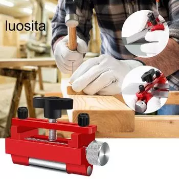 Нескользящий направляющий инструмент для хонингования коротких деревообрабатывающих долот и рубанок, точилка для фрез с фиксированным углом, бесшумное плавное перемещение, смещенный от центра держатель для заточки красный