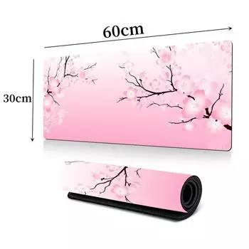 Нескользящий настольный коврик с прошитыми краями, коврик для клавиатуры, декор стола, большой коврик для мыши 300x800x3mm