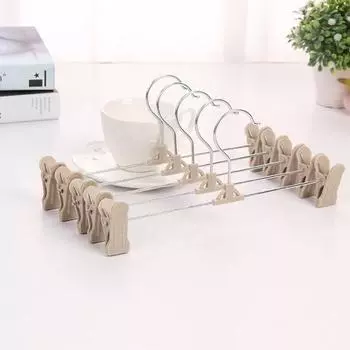 Нескользящий пластиковый зажим для брюк, не оставляющий следов, вешалка для брюк, зажим для брюк, зажим для юбки, вешалка для нижнего белья, домашняя вешалка для одежды, вешалка для магазина одежды 500/box хаки