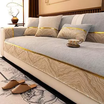 Нескользящий подлокотник для гостиной, подушка для дивана, коврик, пружинный универсальный чехол для дивана из шенилла в стиле пэчворк, чехлы для диванных подушек 70X70