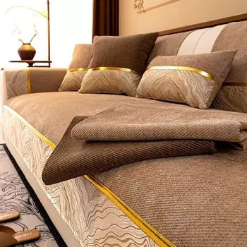 Нескользящий подлокотник для гостиной, подушка для дивана, коврик, пружинный универсальный чехол для дивана из шенилла в стиле пэчворк, чехлы для диванных подушек 70X70