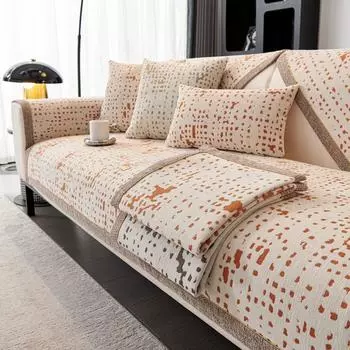 Нескользящий подлокотник для спинки дивана, коврик для подушки, универсальный чехол для дивана из шенилла, роскошные чехлы для диванных подушек из крапинку 70X70