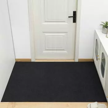 Нескользящий полосатый коврик для пола — прочный, необрастающий и простой в уходе, подходит для использования на кухнях, у входов на улицу и перед крыльцом. 40X60CM чёрный