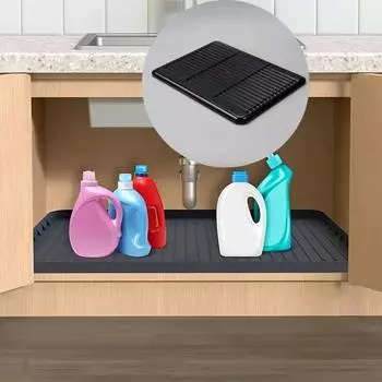 Нескользящий прочный полипропиленовый многофункциональный дренажный коврик водонепроницаемый для кухни и ванной комнаты сушилка для посуды хранение аксессуар 1 шт. чёрный