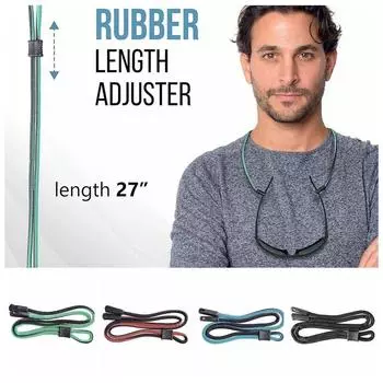 Нескользящий шнурок для очков, ремешок для солнцезащитных очков, держатель для очков, цепочка для мужчин/мужчин чёрный