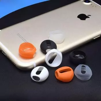 Нескользящий силиконовый защитный чехол для наушников Apple AirPods 2 1 piece оранжевый