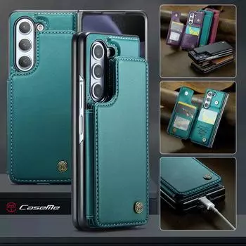 Нескользящий складной чехол-кошелек для Samsung Z Fold 5 для Samsung Galaxy Z Fold 5 5G Fold5, чехлы для деловых телефонов с карманом для карт for Samsung Z Fold 5