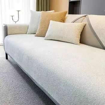 Нескользящий утолщенный коврик для диванной подушки, современная простота, диванное полотенце, домашний диван, зимний молочный плюшевый чехол для дивана для гостиной 70x70cm