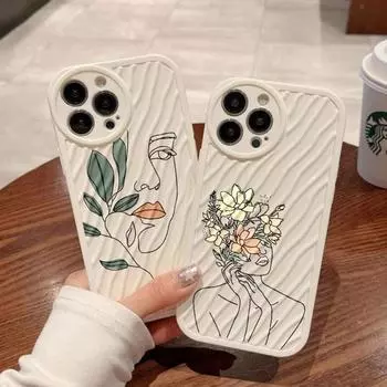 Нескользящий волнистый эстетический чехол для телефона Iphone 14 11 12 13 Pro Max 7 8 Plus Se 2020 2022 X Xs Xr, противоударный мягкий чехол For iPhone 8 Plus