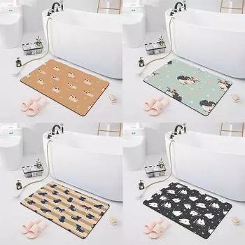 Нескользящий впитывающий коврик для крыльца, коврик для двери, туалета, душа, ковер для ванной комнаты, спальни, украшение пола, кухонный ковер 40x60cm