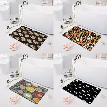 Нескользящий впитывающий коврик для ванной комнаты, ковер для туалета, душевой комнаты, спальни, коридора, дверной коврик, кухонный напольный ковер 40x60cm