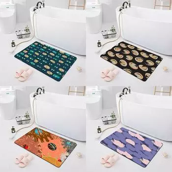 Нескользящий впитывающий коврик для ванной комнаты, ковер для туалета, душевой комнаты, коврик для двери спальни, кухонный напольный ковер 40x60cm