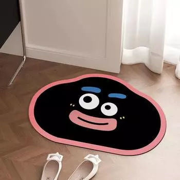 Нескользящий впитывающий уродливый милый толстый коврик для губ коврик для ванной комнаты грязный коврик для пола простой в уходе ванная комната душевая комната 40 * 60CM [Crystal Velvet]