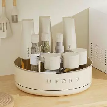 Нескользящий вращающийся держатель для приправ пластиковый поворотный поднос для косметики поднос для хранения кухня style A