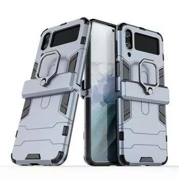 Нескользящий жесткий чехол с кольцом на палец для Samsung Galaxy Z Flip4 Flip 4, аксессуары для телефонов с защитой от падения, чехлы для Samsung Z Flip4 for Samsung Z Flip 4 красный