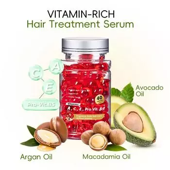 Несмываемое масло для ухода за волосами Марокканское аргановое масло Кондиционер для ухода за волосами в капсулах Масло для волос 40 мл красный