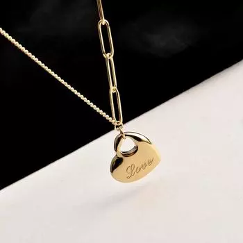 Несмываемое ожерелье из нержавеющей стали, модное очарование, круглая подвеска-цепочка в форме сердца, роскошный подарок, женские ювелирные изделия