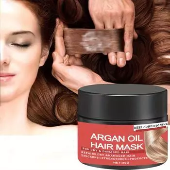 Несмываемый кондиционер Питательная и разглаживающая маска для сухих и вьющихся волос Легкий уход за волосами Ароматный разглаживающий крем 30ml