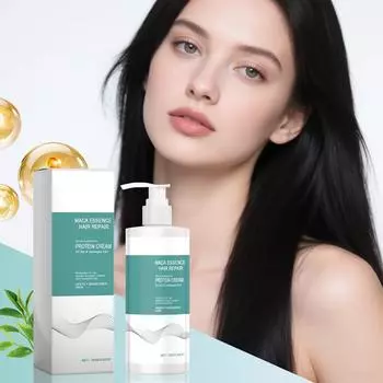 Несмываемый кондиционер с кератиновым кремом для волос, разглаживающий и распутывающий волосы, 100 г One Size белый