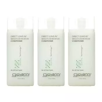 Несмываемый невесомый увлажняющий кондиционер Giovanni Direct, 60 мл, 3 шт.