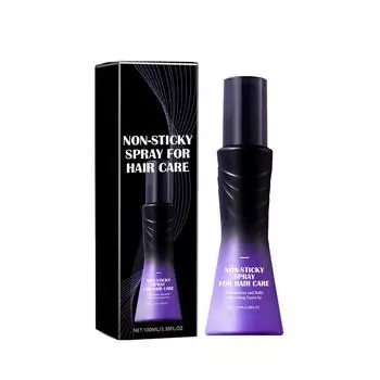 Несмываемый освежающий спрей: Нелипкий спрей для ухода за волосами Воздушный спрей-помада Несмываемый спрей для ухода за волосами Длительный освежающий воздушный спрей для волос фиолетовый