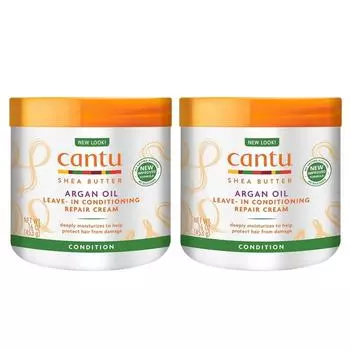Несмываемый восстанавливающий крем с аргановым маслом Cantu, 453 г, 2 шт.