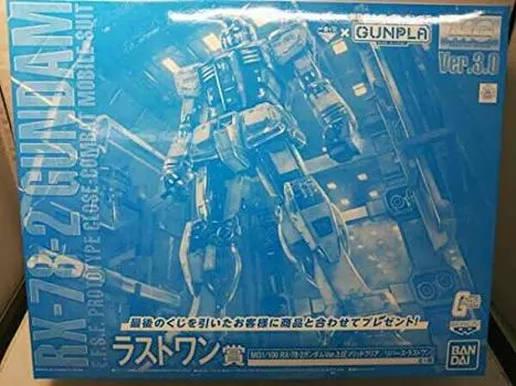Несобранный последний приз MG Gundam Solid Ichiban Kuji Collaboration Mobile Suit Gundam Gunpla 1/100 RX-78-2 Ver.3.0 Clear/Reverse
