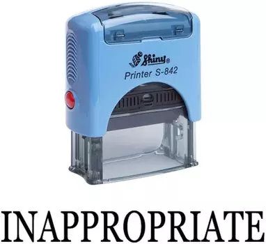 НЕСООТВЕТСТВУЮЩИЙ Самостоятельный чернильный резиновый штамп Офисная стационарная индивидуальная блестящая печать Impression Area 14 mm x 38 mm чёрный