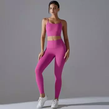 Nessaj Backless Yoga Suits Women Fitness Sportswear Sleeveless Bra High Waist Leggings Running Workout Colthes S