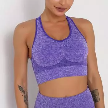 Nessaj Бесшовный спортивный бюстгальтер для женщин Push Up Фитнес Йога Бюстгальтер Топы Бег Майка Женская спортивная одежда