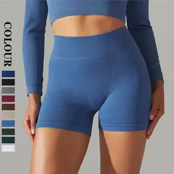 Nessaj летние бесшовные шорты для йоги женские эластичные шорты с высокой талией для спортзала спортивные узкие шорты для фитнеса шорты для бега
