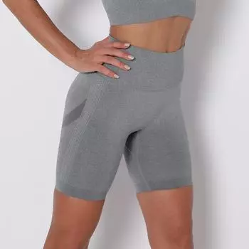 Nessaj Push Up Gym Running Hip Lifting Shorts Quick Drying Seamless Shorts High Waist Yoga Shorts S синий