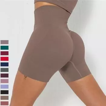 Nessaj шорты для йоги с высокой талией женские бесшовные шорты для спортзала эластичные спортивные шорты