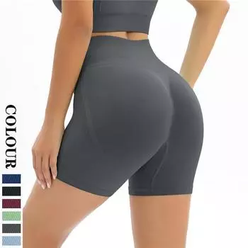 Nessaj Шорты с высокой талией Женские спортивные шорты для спортзала Эластичные шорты для йоги