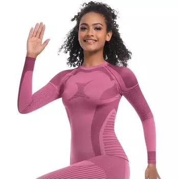 Nessaj Высокая эластичность Бесшовная йога с длинным рукавом Женская футболка для бега Однотонный фитнес-топ S чёрный