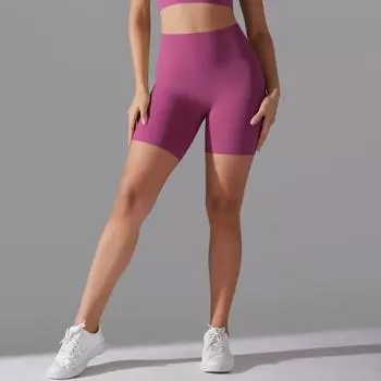 Nessaj Женские эластичные шорты для йоги, быстросохнущие, для занятий спортом, короткие леггинсы, шорты для фитнеса с эффектом пуш-ап S коричневый