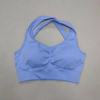 Nessaj женские бесшовные бюстгальтеры для йоги быстросохнущие бюстгальтеры с открытой спиной эластичное спортивное нижнее белье S чёрный