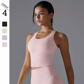 Nessaj женские спортивные майки для фитнеса с открытой спиной, дышащий жилет без рукавов, майки для йоги S чёрный