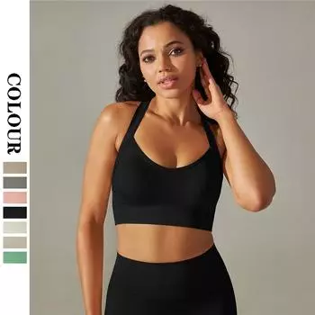 Nessaj женский спортивный бюстгальтер без рукавов, жилет для бега и йоги, майка для тренировок и тренировок, нижнее белье для тренажерного зала и фитнеса S чёрный