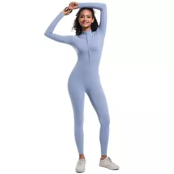 Nessaj Zipper Фитнес-комбинезон для тренировок по боди-арту, комбинезон для йоги, женский спортивный танцевальный костюм, сексуальный спортивный костюм Push Up S