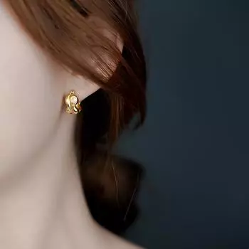 Нестандартная пряжка для ушей Простые модные серьги-клипсы Ins для женщин