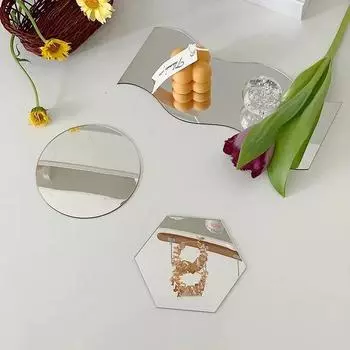 Нестандартное акриловое зеркало для спальни, украшения для рабочего стола, зеркала для макияжа, для гардеробной, женские косметические принадлежности, декор комнаты, украшение