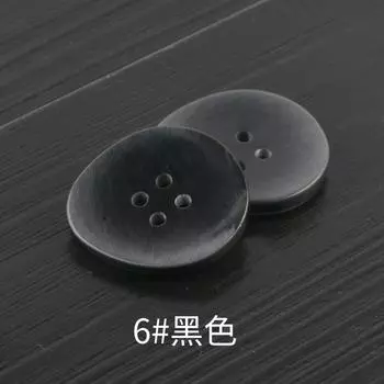 Нестандартные пуговицы из смолы для пальто, квадратные овальные пуговицы особой формы, универсальные женские пуговицы для верхней части куртки, тренча, пальто, свитера 6 #black * 18MM